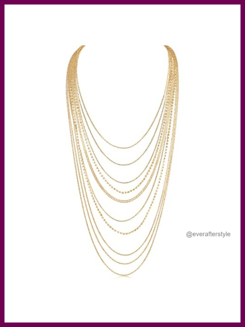 Simulated Diamond Layered CZ Long Statement Necklace